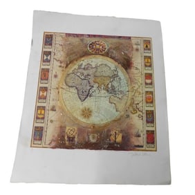Starlie Sokol Hohne Original Mixed Media Artwork of World