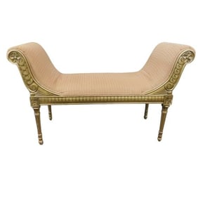 French Louis XVI Upholstered Bench