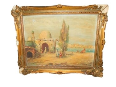 Middle Eastern Painting on Board