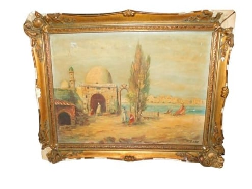 Middle Eastern Painting on Board (1 of 5)