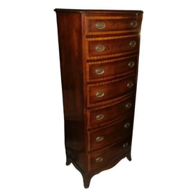 Hepplewhite Style Lingerie Chest With Secretary Desk