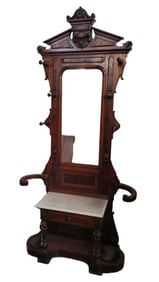 Rare Tall Victorian Coat Rack Umbrella Stand by Brooks