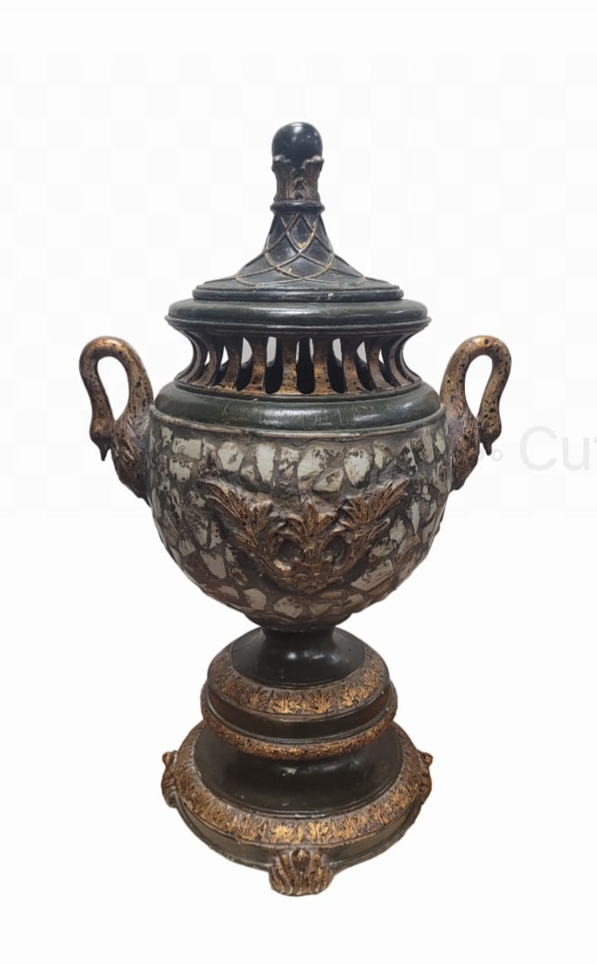 Covered Decorator Urn Manner of Maitland Smith (1 of 5)