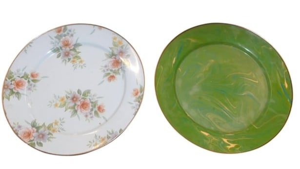 (2) MacKenzie Child Enamel Chargers (1 of 1)