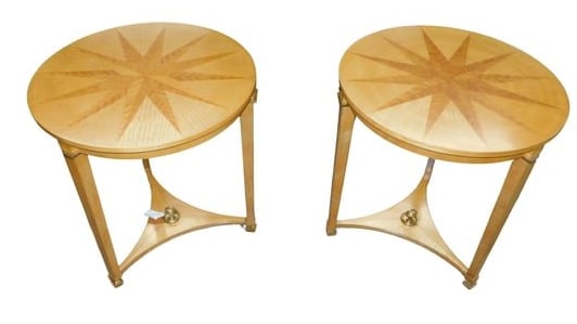 Pair of Starburst Guéridon Tables by Andre Arbus for Baker (1 of 5)