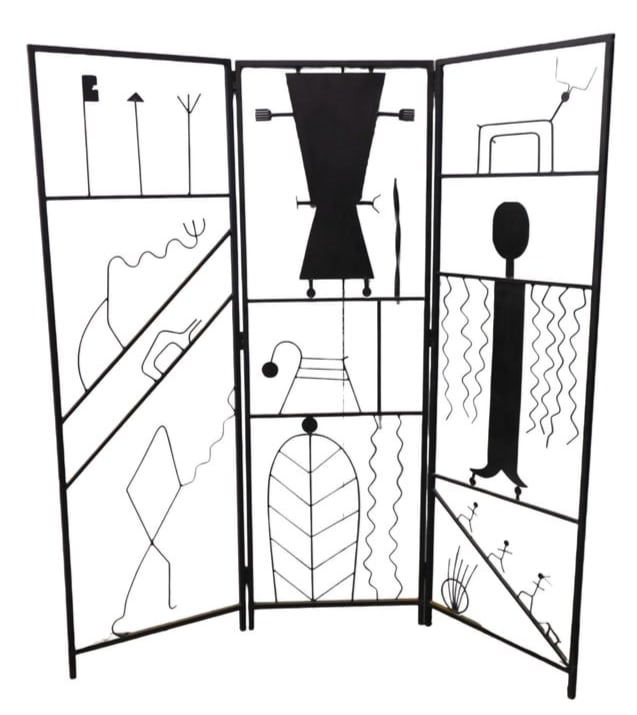 Room Divider - 3 Panel Screen Giacometti Style (1 of 1)