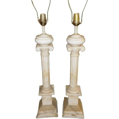 Period Antique Marble Lamps (1 of 3)