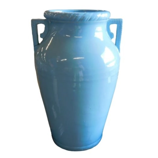 Vintage Garden Urn - beautiful color: Vintage Garden in in stunning turquoise blue. This planter urn measures 18" high x 11.75" wide x 11" deep