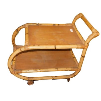 Vintage Bamboo Serving Cart (1 of 1)