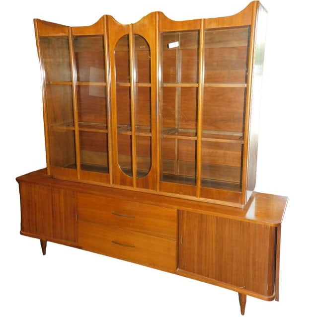 Mid-Century Modern Brutalist 2 Piece Breakfront (1 of 1)