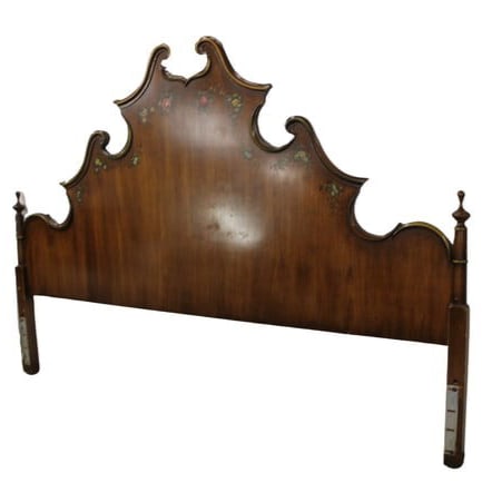 Vintage Headboard to Bombay Set: Vintage Bombay headboard matches set - 78"W, 56"H