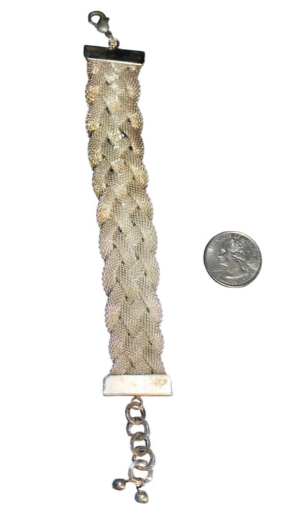 Sterling Silver Braided Bracelet (1 of 1)