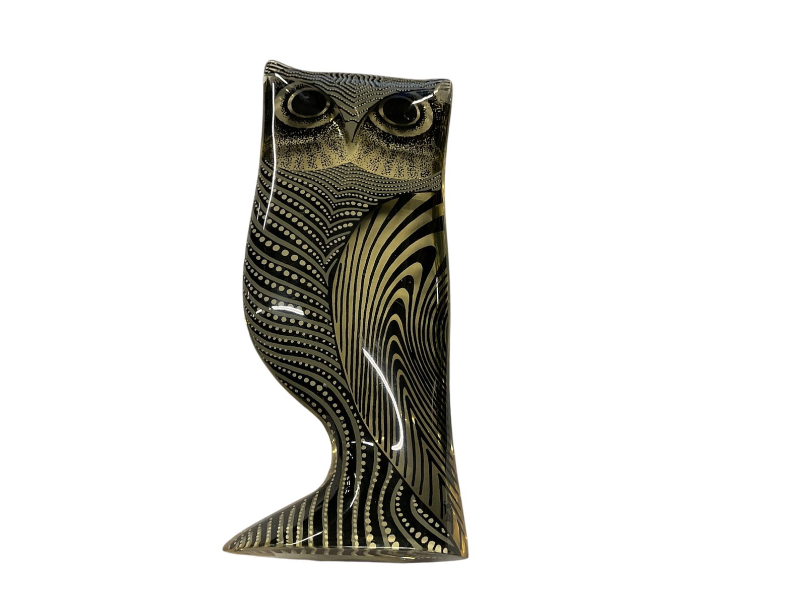 Vintage Mid Century Modern  attributed to  Abraham Palatnik Owl Art Lucite figure (1 of 2)