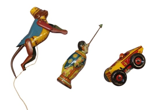 Three Piece Vintage Tin Toy Lot (1 of 1)
