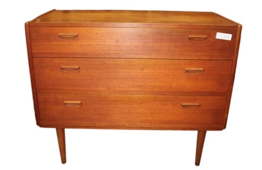 Danish Mid-Century Modern 3 drawer Bachelors Chest in Teak (1 of 2)