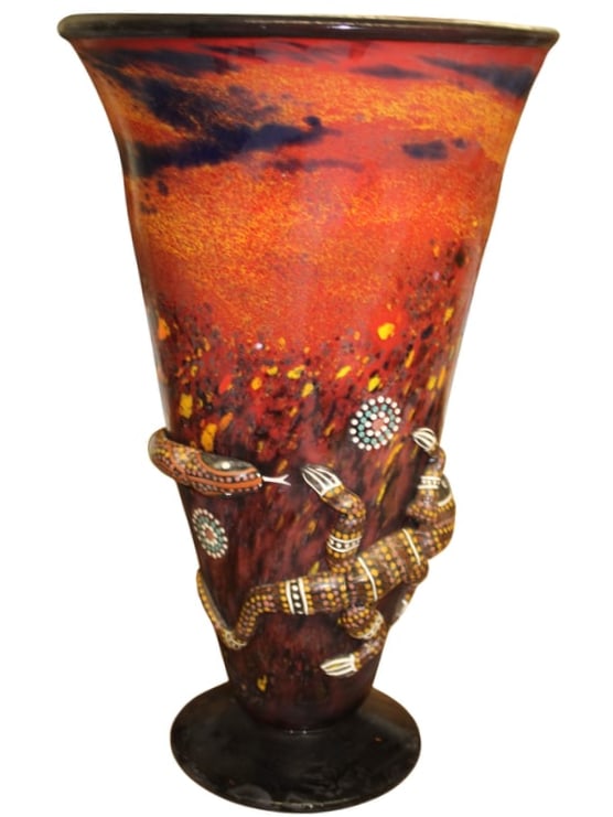 Tina & Nuuna, large studio glass vase - Australian (1 of 3)