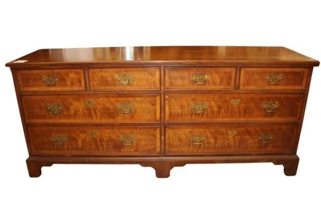 Henredon 18th Century Portfolio Low Chest with two mirrors (1 of 1)