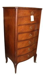 Schmieg & Kotzian Lingerie Chest - 1 of 2: Lingerie Chest by Schmieg and Kotzian. The chest measures 45" H x 21"W 16.5"DPlease note that the third photo shows both lingerie chests as a matched pair. This is for one chest only. The other chest
