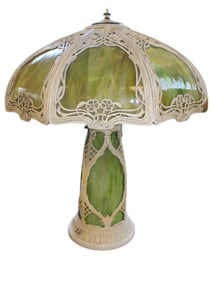 Antique Slag Glass Lamp