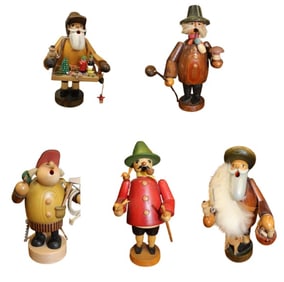 Vintage German Christmas Wooden Figures by Erzgebirge