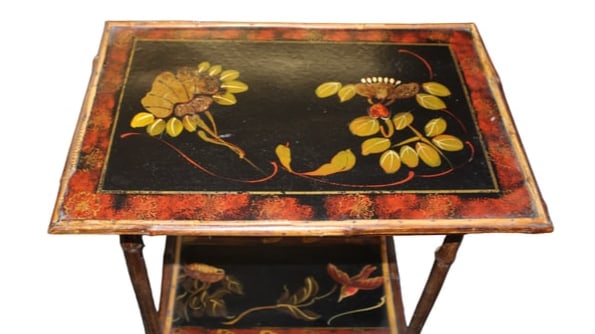 Antique Regency Style 2 Tier Bamboo table (1 of 5)