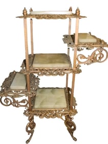 Brass/Bronze & Onyx Etagere