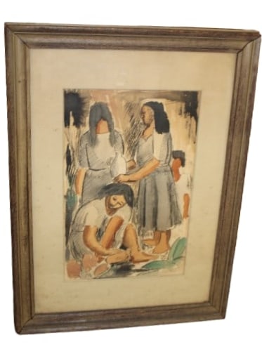 Juan DePrey Watercolor: Juan DePrey watercolor. This piece measures 16" wide x 23 high.