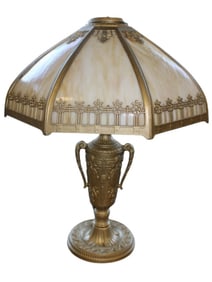 Antique Slag Glass Lamp