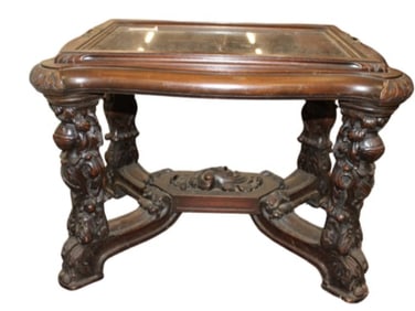 Carved Tray Top Table