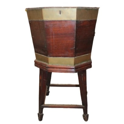 English Mahogany Cellarette Wine Cooler: Mahogany English Cellarette Wine Cooler. The measurements are 27" high x 17" wide x 17" deep,