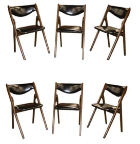 Mid-Century Coronet Folding Chairs from Norquist, Set of 6