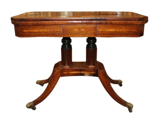 Antique Rosewood Game Table (1 of 5)