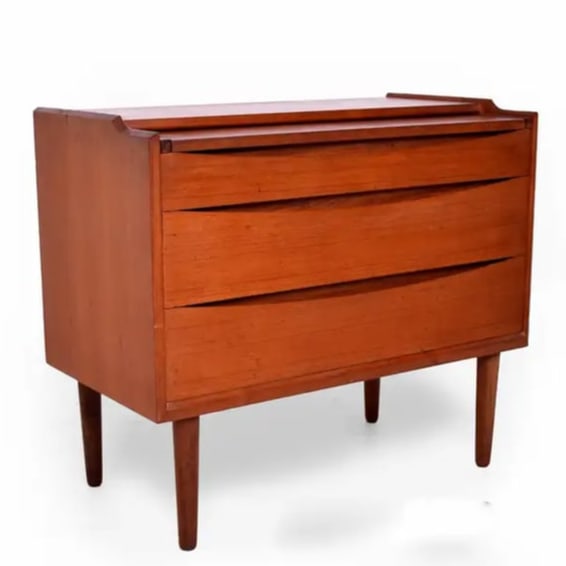 Teak Danish Modern Vanity attributed to Arne Vodder. (1 of 2)
