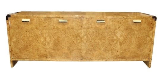 Mid-Century Modern Sideboard in Beautiful Carpathian Elm.: The sideboard measures 29" high x 78" wide x 19" deep (20.25" deep to handles). This piece is in the Leon Rosen or Milo Baughman.