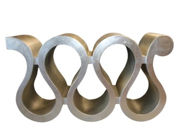 Silver Leafed Free Form Console Table