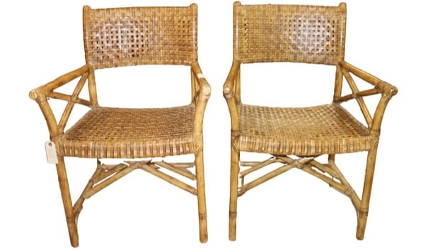 Pair of McGuire Style Bamboo Chairs (1 of 2)