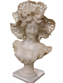 Antique Marble Bust of Woman