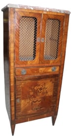 French Napolean III Marquetry Inlaid Cabinet