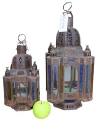 Set of (2) Vintage Moroccan Lanterns