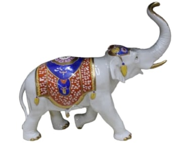 German Porcelain Elephant by Rudolf Kammer