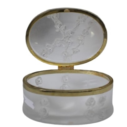 Lalique Copellia Rose Crystal Jewelry Box (1 of 2)