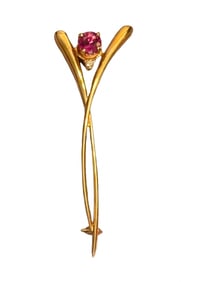 14K Brooch with stone