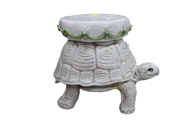 Hollywood Regency Garden Seat: Hollywood Regency Garden Seat - Turtle Height 19" Width 16" Depth 24"