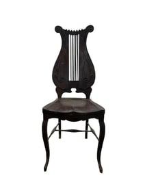 Antique Orchestra Art Nouveau Lyre Chair