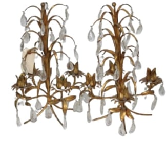 Pair of Hollywood Regency Sheath Candleholders