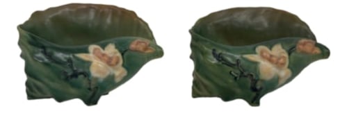 Pair of Roseville Conch Shell Planters