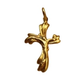 18 K Modernistic Cross - Italian
