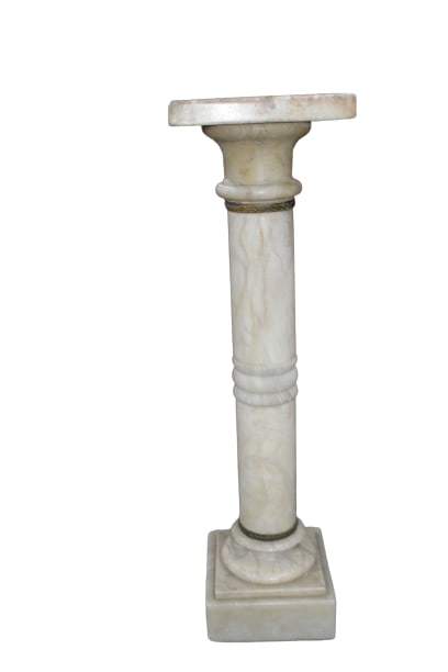 Marble Pedestal: Very fine marble pedestal. Measurements are 40" high x 11" deep x 11" wide.