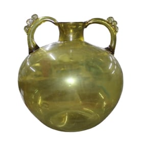 Italian Studio Art Glass Orb Vase attributed to Zecchin Soffiati.