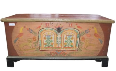 Antique Paint Decorated Dower Chest